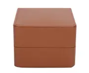 PU Leather Watch Storage Box Container Gift Box with Soft Pillow for Watch Necklace BraceletBrown