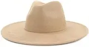 [SLEDEZ] Jazz Cap Men's and Women's Big Brim Hat Gentleman's Hat