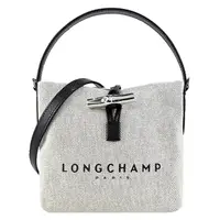 在飛比找momo購物網優惠-【LONGCHAMP】ROSEAU系列帆布LOGO字母兩用水