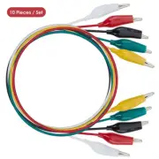 10pcs 50cm Crocodile Clips Double-ended Testing Wire Cable Alligator Clips Wire