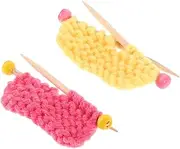 Dollhouse Knitting Kit Hand Crafted Yarn Needles Set Miniature Woolen Sweater for Decorative Use