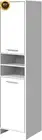 Bathroom Storage Cabinet 185cm Tall Adjustable Cupboard Shelf Unit Space Saver