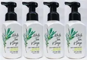 4 Bath & Body Works WHITE TEA SAGE Original Gentle Foaming Hand Soap 8.75 oz