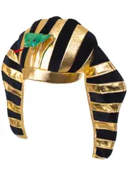 Egyptian Pharaoh Black and Gold Costume Hat