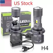 H4 Mini Bi-LED Projector Lens Hi/Lo Beam 100W 50000LM Headlight Kit Retrofit US (for: Mini)