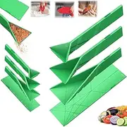 Flat 3-in-1 Measuring Spoon, Polygons Measuring Spoon, Polygon Flat Folding Measuring Spoon, Multifunction Folds Flat Kitchen Gadget Utensils Scoop Cook Baking Liquid Ingredients (Green)