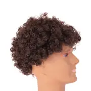 Disco Dance Hippie Curly Afro Halloween Costume Wig, Brown, One-Size