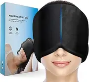 Migraine Hat, Migraine Relief Cap with Soft Plush Inner Prevent Frostbite, Migraine Ice Head Wrap with Cold & Hot Therapy, Ice Hat for Migraine, Puffy Eyes, Tension & Stress Relief