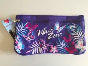 BNWT Girls Wavezone Brand Medium Pretty Purple Polyester Pencil Case 18cm x 32cm