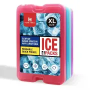 4 PCS Waterfilled Ice Box Portable FreshKeeping Cooling Cold Storage Large Capacity Picnic Camping Reusable LongLasting Slim Ice Packs