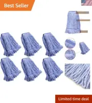 String Mop Heads Replacement Heavy Duty Commercial Grade Blue Cotton Looped E...