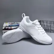 White Cheerleading Shoes Athletic Training Shoes for Women Competition Training