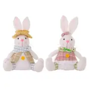 Decorative Easter Rabbit Toy with Long Party Decors Spring Gift