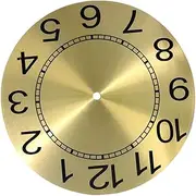 BESPORTBLE Renew Your Wall Clock Aluminum Clock Face DIY Clock Part Clock Dial Replacement Round 243mm Modern Gold