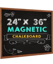 Besso Magnetic Chalkboard Blackboard (24x36)- Large Hanging Framed Wall Chalk...