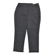 NEW Chico's 0.5P Petite Ankle Dress Pants Sequin Black Solid Zip Straight