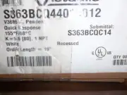 Victaulic fire sprinkler S363BCQ44017412 White 17 1/2" Pendent NOS V3606 K