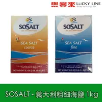 在飛比找蝦皮商城優惠-河洛 義大利 SOSALT 天然 細海鹽 粗海鹽 1kg裝 