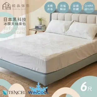 【夏季好品】日本黑科技 Tencel冰鑽天絲波浪6尺床包組(雙人加大、涼感紗、天絲)