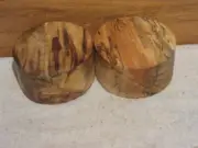 2PC SPALTED MISSOURI WATER OAK AND MAPLE TURNING WOOD BOWL BLANK