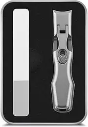 LOUJIN Nail Clipper Fingernail Toenail Clippers for Thick Nails with Catcher Thick Nails Stainless Steel Wide Jaw Opening Toenail Splash-Proof Ergonomic Curve Fingernail Trimmer