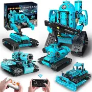 HOGOKIDS 5 in 1 RC Robot Building Set - APP & Remote Control Rechargeable Bui...