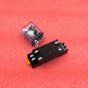 LY2NJ LY2N DPDT 8Pins DC 12V Coil Power Electric Relay For With Socket Base A2TM