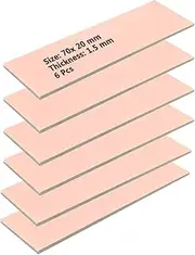 ORTREE Thermal Pad for M.2 2280 NVMe SSD and DIY Electronic Components: Advanced Material Layer,Dimensions 70x20x1.5mm.Pink/White,Pack of 6