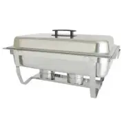 Thunder Group 8 Quart Full Size Stainless Steel Chafer w/ Folding Stand