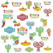 Mexican Taco Fiesta Cutouts Mega Value 30 Pack