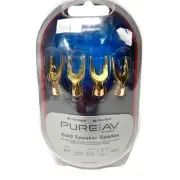 Belkin Pure/AV Gold Speaker Spades For Belkin Terminated Cables 4-Pack