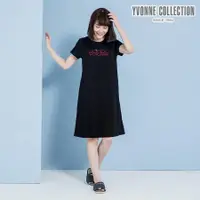 在飛比找誠品線上優惠-YVONNE COLLECTION 以旺娃娃圓領滾邊洋裝-黑