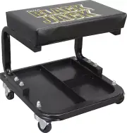 TR6100W Blackjack Rolling Creeper Garage/Shop Seat: Padded Mechanic Stool with T