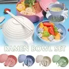 Wheat Straw Noodle Bowl 6PCS Set Wheat Straw Bowl Sets я✨ W7U2