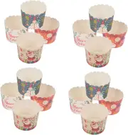 Mikinona 200 Pcs Christmas Muffin Cups Christmas Cake Mould Mini Cupcake Case...