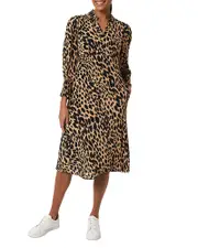 Hobbs London Ariel Long Sleeve Midi Dress