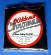 D'Addario Chromes Bass Guitar String 4 Set, CB81, Ribbon Wound, Soft Gauge NEW