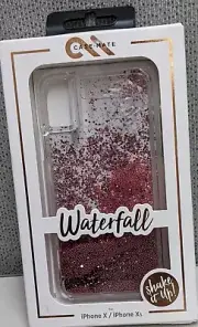 Case-Mate WATERFALL Case for iPhone X XS - Liquid Glitter/Pink