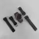 【CASIO 卡西歐】16mm / 適用GA-100等系列 / G-SHOCK 凸口替用錶帶 橡膠錶帶(亮黑色/霧黑色)