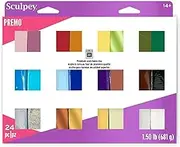 Polyform PEMP-024 SCULPEY/Premo- Sampler Pack- 24 Bars X 1oz Polymer Clay Accessory, Pack of 24