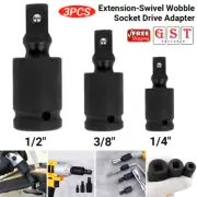 Universal Impact Socket Joint Kit 3/8" 1/2" 1/4"Extension Wobble Swivel Drive