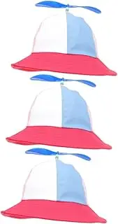 [Kisangel] 3pcs 's Bucket Hat Outdoor Wide Brim Sun Hat for Toddlers Boys and Girls Portable Bright Colors for Summer