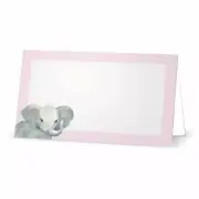 Elephant Pastel Pink Place Cards for Party Events