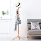 Joiena Wooden Coat Rack Tree with 8 Hooks, 3 Adjustable Sizes Free Standing, ...