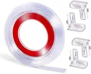 Edge Protector, Corner Protectors Transparent, Baby Proofing Corners Guards Clear, Furniture Table Edge Protectors Silicone Bumper Strip (9.8Ft＋4Pcs L Type Corner Protector)
