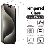 2X Tempered Glass Screen Protector For iPhone 16 15 14 13 12 11 Pro Max PLUS
