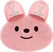 Shower Foot & Back Scrubber - Non-Slip rabit Silicone Bath Massage Cushion Brush, Silicone Exfoliation Dead Skin Foot Brush Non-Slip Back Massage Pad for Showering