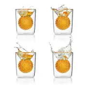 Golf Ball Shot Glasses Set of 4 - Golf Gifts for Men - 2oz for Whiskey, Bourbon