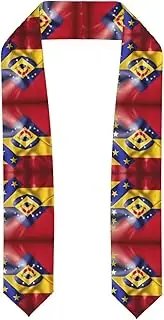 [SKKNT] Flag Of Venezuela Print Graduation Shawl Stole For Academic Commencements Honor Sash Congratulations Gift