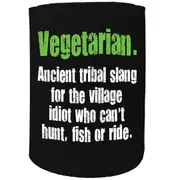 Alcohol Stubby Holder - Vegetarian Slang - Funny Novelty Birthday Gift Joke Beer Can Bottle